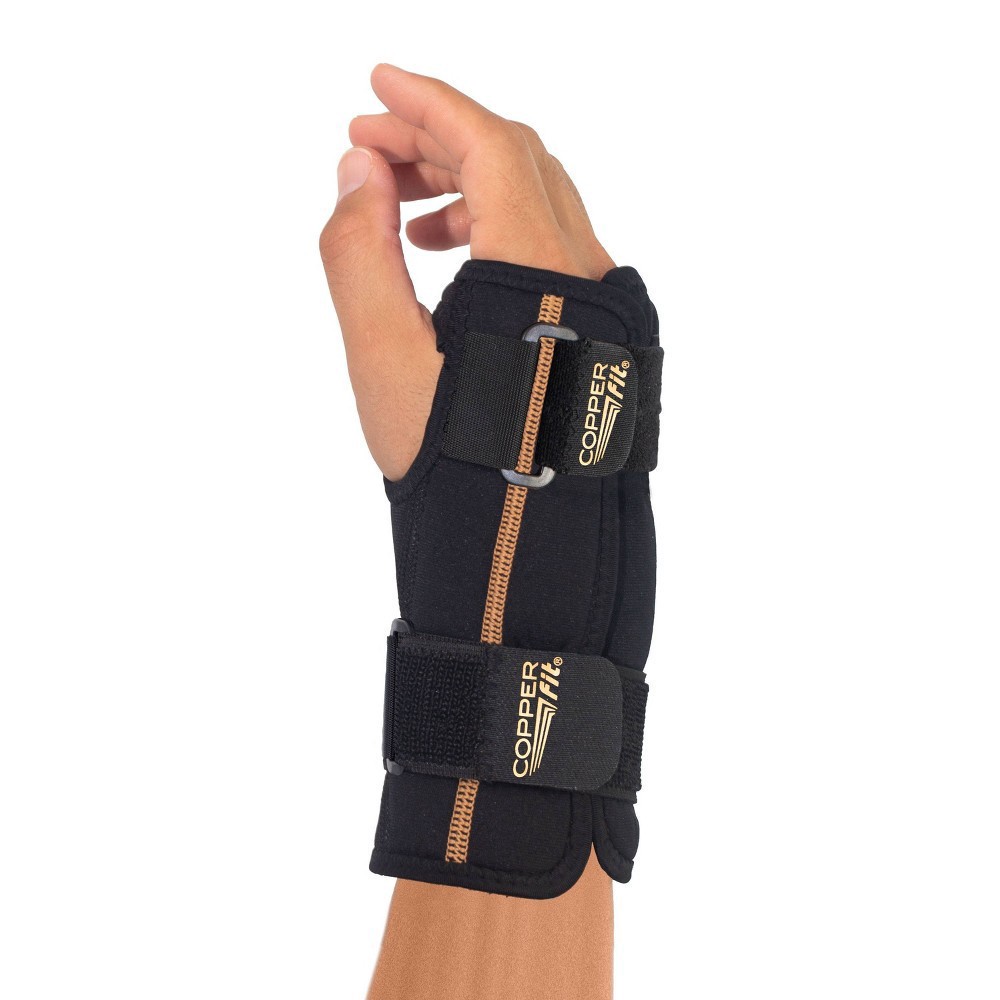 slide 5 of 9, Copper Fit Rapid Relief+ Hot/Cold Gel Packs Unisex Wrist Brace One Size 1 ea, 1 ct