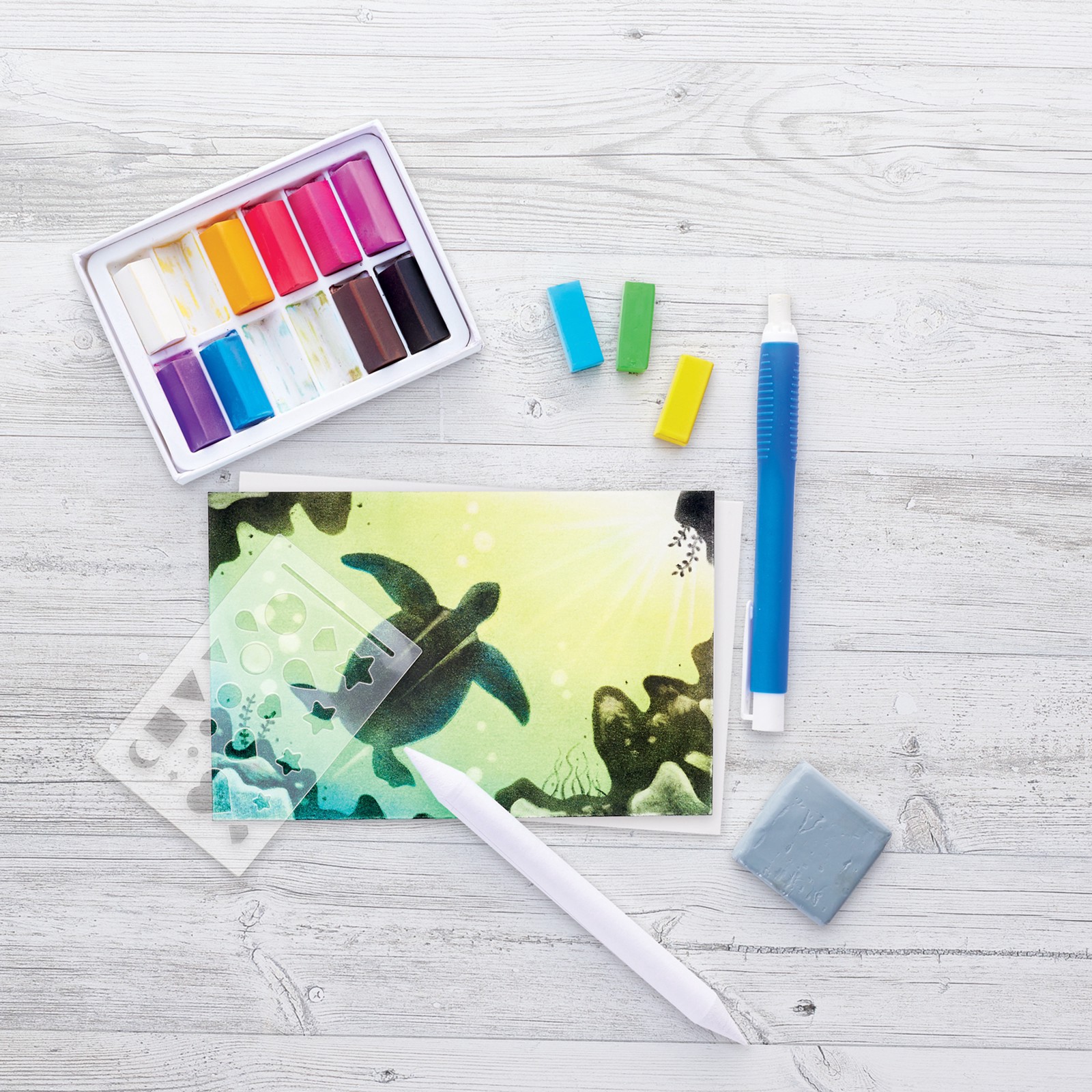 slide 2 of 3, Faber-Castell Faber Castell Soft Pastel Art Set, 12 pastel colors