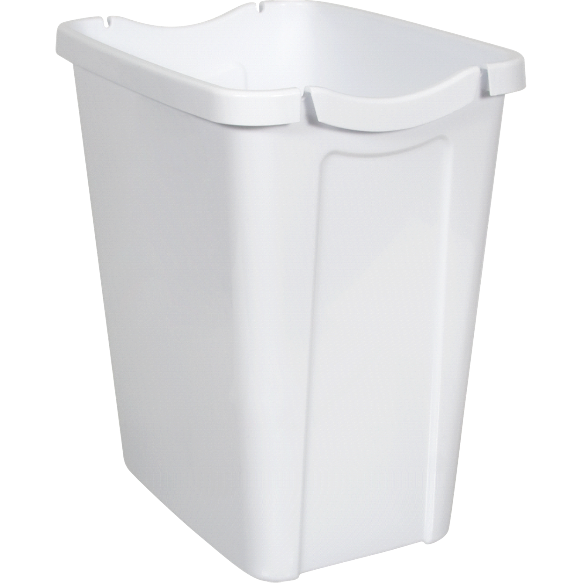 slide 1 of 2, Hefty Recycle Wastebasket White with Grocery Bag Holding Rim, 3.5 gal