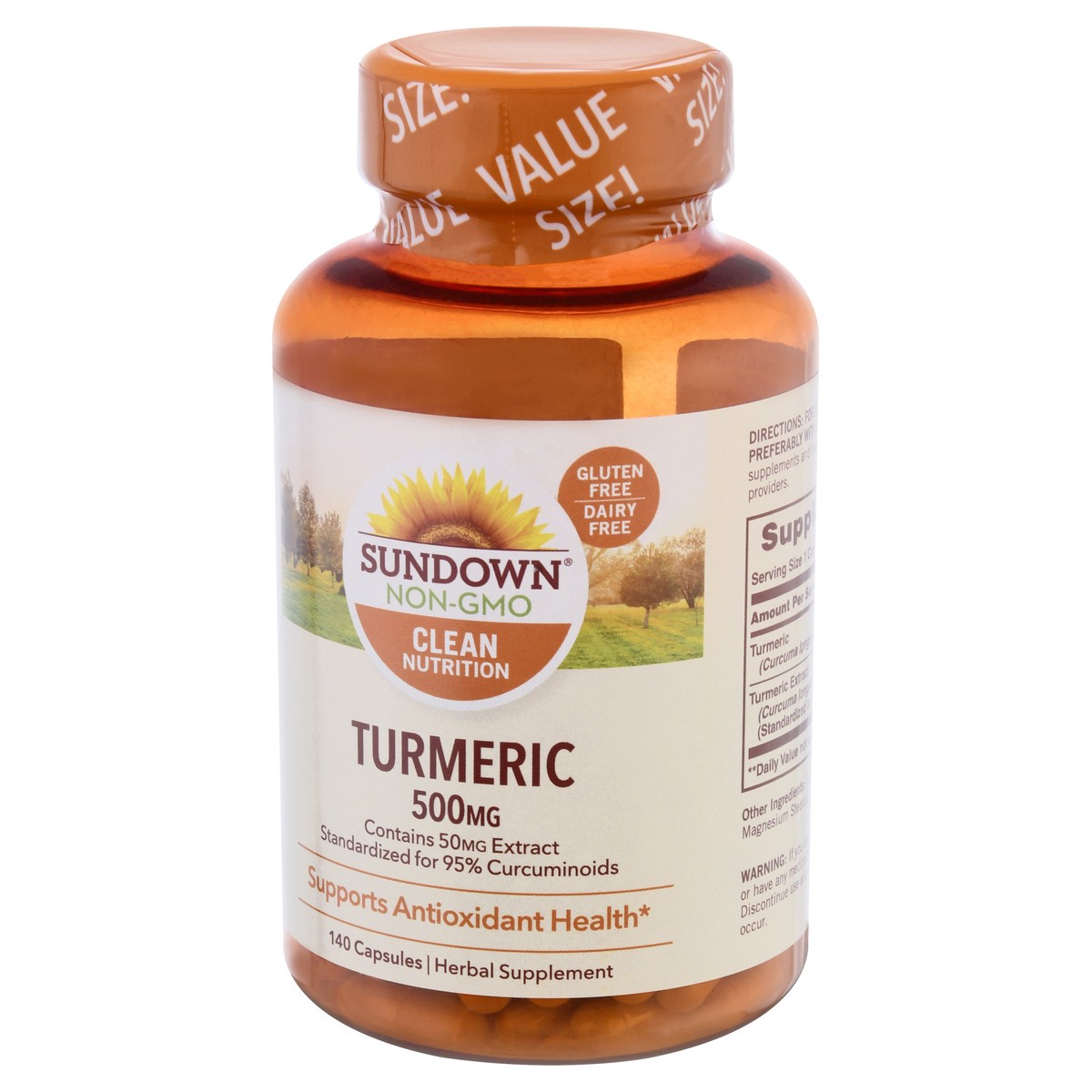 slide 5 of 12, Sundown Non-GMO Capsules 500 mg Turmeric 140 ea, 140 ct