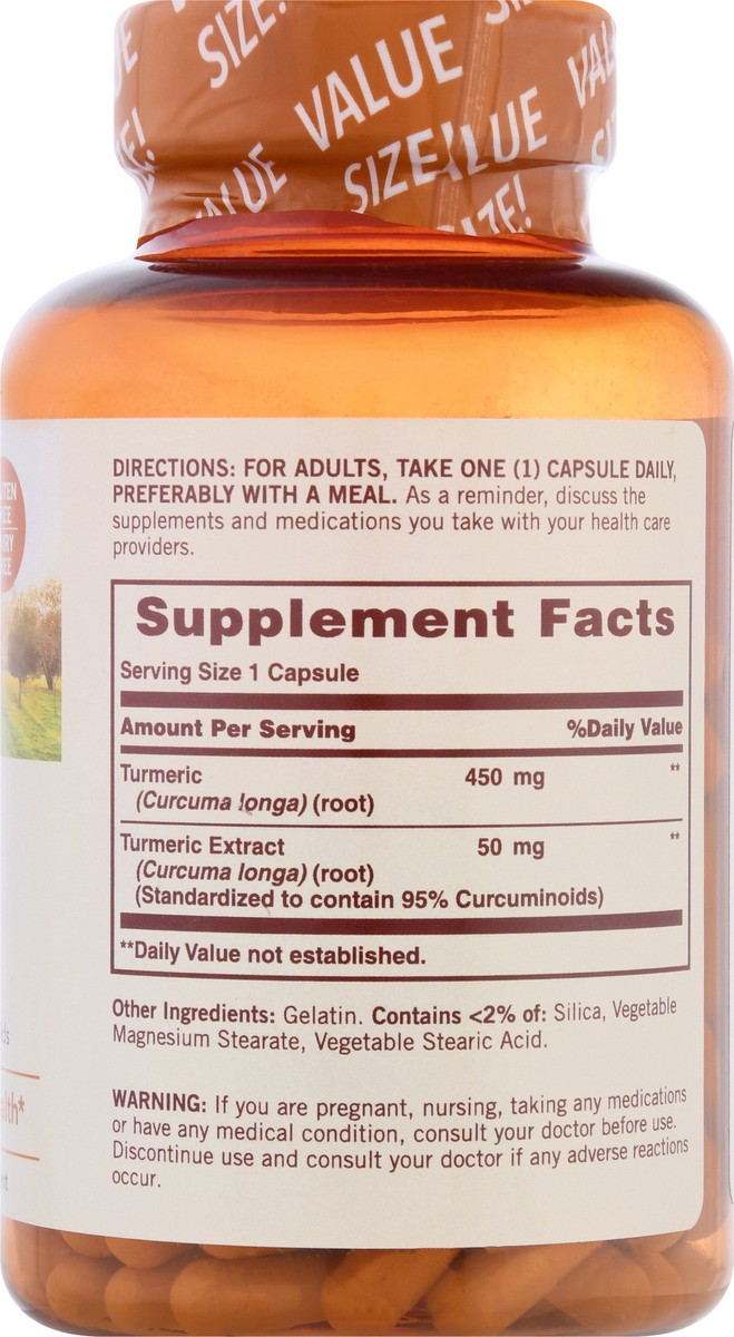 slide 9 of 12, Sundown Non-GMO Capsules 500 mg Turmeric 140 ea, 140 ct