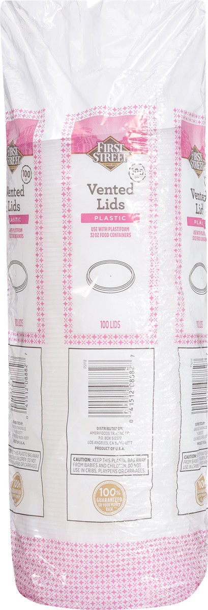slide 10 of 12, Cb02 First Street Lid Trans For 32 Oz Food Container (BULK), 100 ct