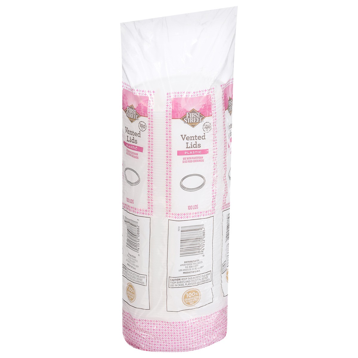 slide 12 of 12, Cb02 First Street Lid Trans For 32 Oz Food Container (BULK), 100 ct