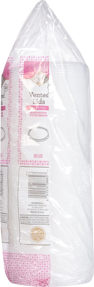 slide 3 of 12, Cb02 First Street Lid Trans For 32 Oz Food Container (BULK), 100 ct