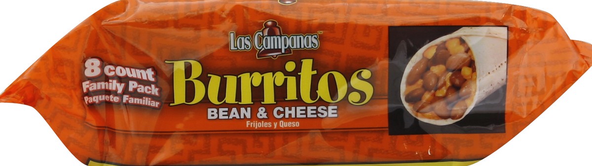 slide 3 of 5, Las Campanas Bean & Cheese Burritos 8 ea, 8 ct
