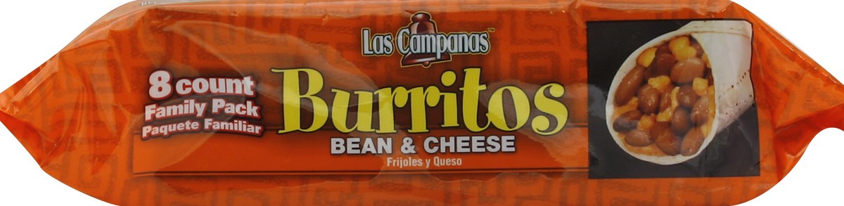 slide 4 of 5, Las Campanas Bean & Cheese Burritos, 8 ct