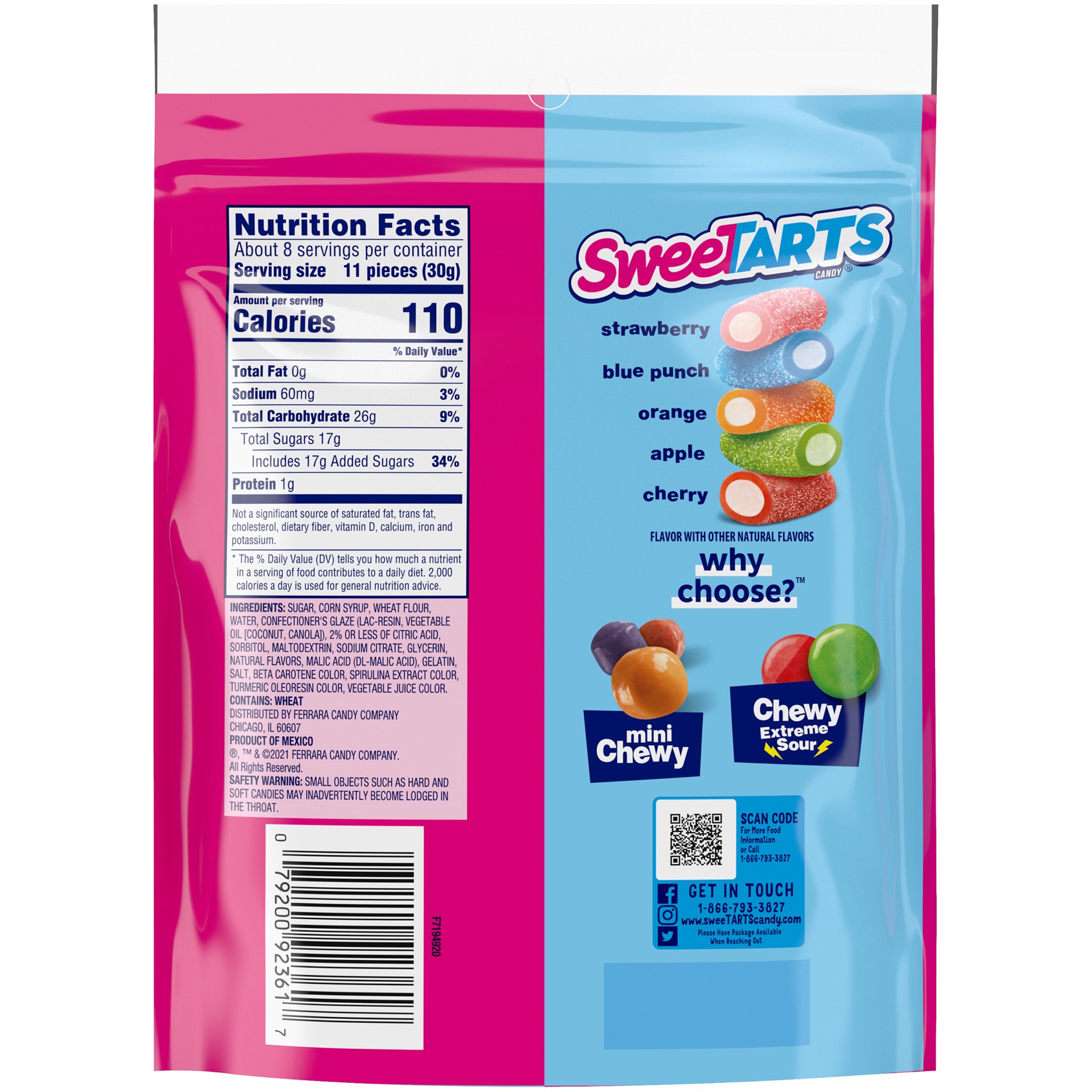 slide 5 of 5, Sweetarts Rope Bites Fruit Gummies - 8oz, 8 oz