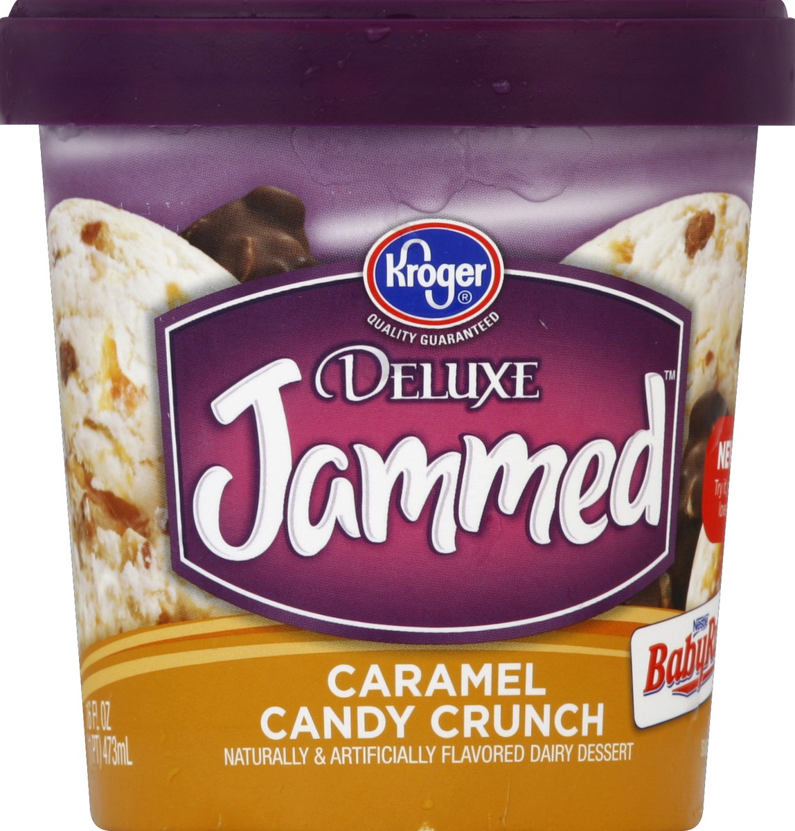 slide 6 of 6, Kroger Deluxe Jammed Caramel Candy Crunch Ice Cream, 16 fl oz