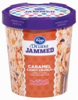 slide 1 of 1, Kroger Deluxe Jammed Caramel Candy Crunch Ice Cream, 16 fl oz