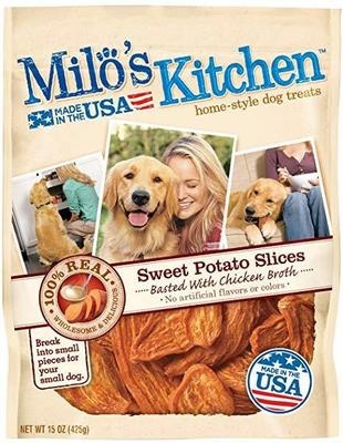 slide 1 of 1, Milo's Kitchen Sweet Potato Slices Dog Treats, 2.7 oz