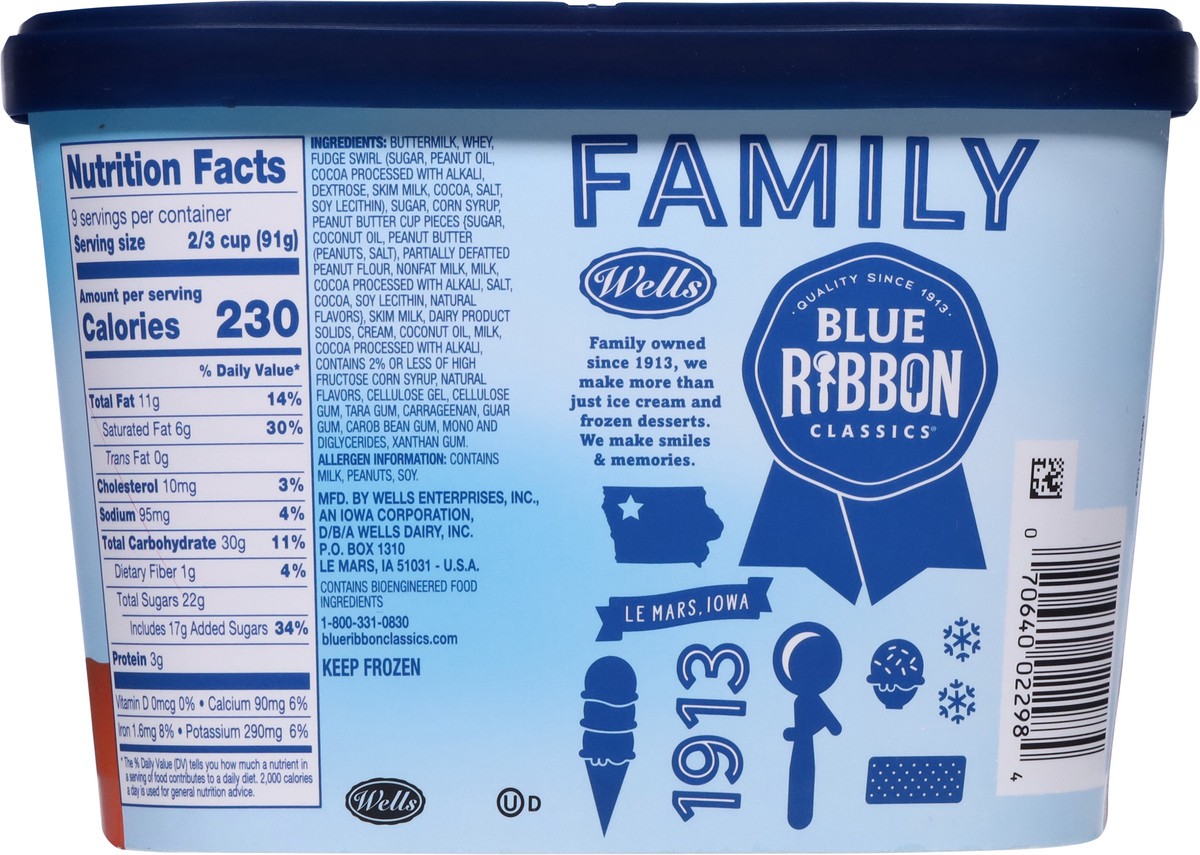 slide 8 of 14, Blue Ribbon Classics Chocolate Peanut Butter Frozen Dessert, 48 fl oz, 48 fl oz