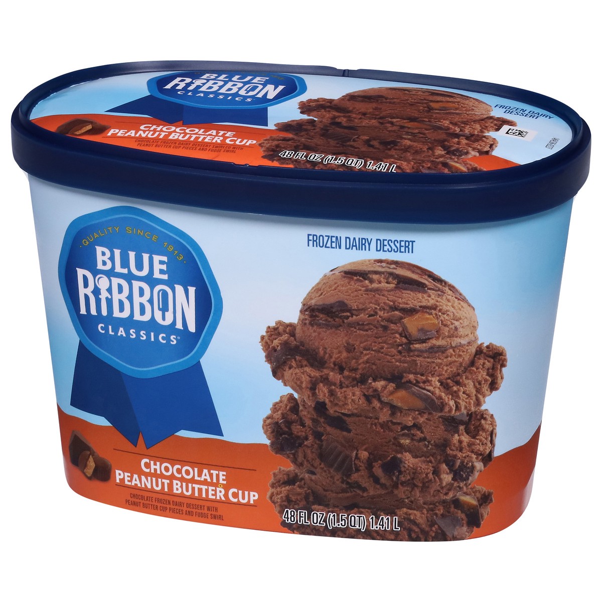 slide 11 of 14, Blue Ribbon Classics Chocolate Peanut Butter Frozen Dessert, 48 fl oz, 48 fl oz