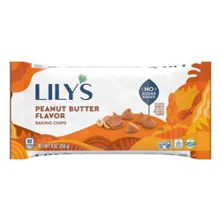 Lily's Peanut Butter Flavored No Sugar Added, Baking Chips Bag, 9 oz