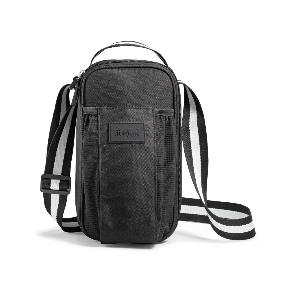 slide 2 of 2, Fit & Fresh Nina Crossbody Bottle Bag - Black, 1 ct