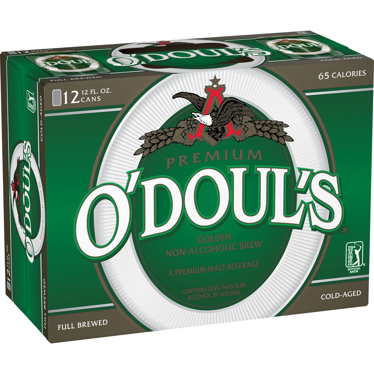 slide 2 of 3, O'Doul's Premium Golden Non-Alcoholic Brew, 0.5% ABV, 12 ct; 12 fl oz