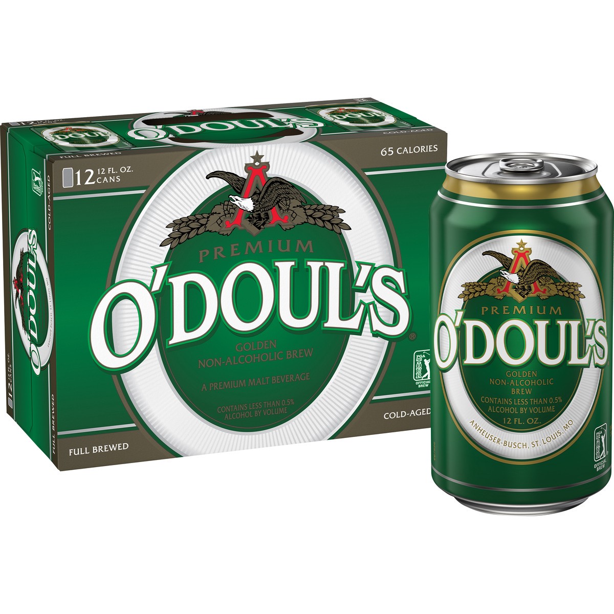 slide 1 of 4, O'Doul's Premium Golden Non-Alcoholic Brew, 12 Pack 12 FL OZ Cans, 12 ct; 12 fl oz