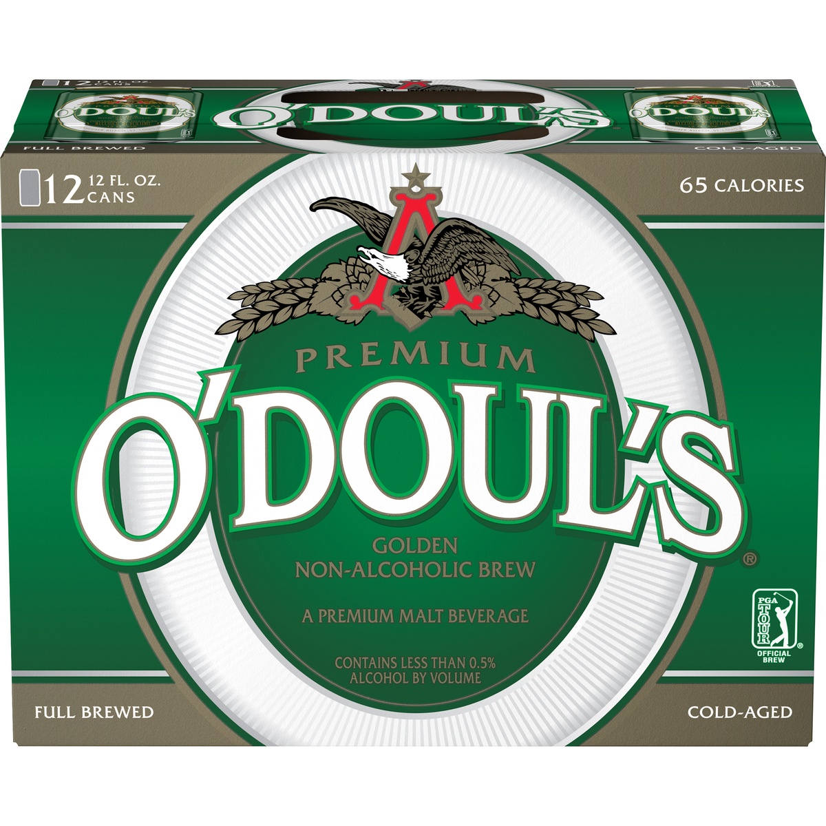 slide 1 of 3, O'Doul's Premium Golden Non-Alcoholic Brew, 0.5% ABV, 12 ct; 12 fl oz