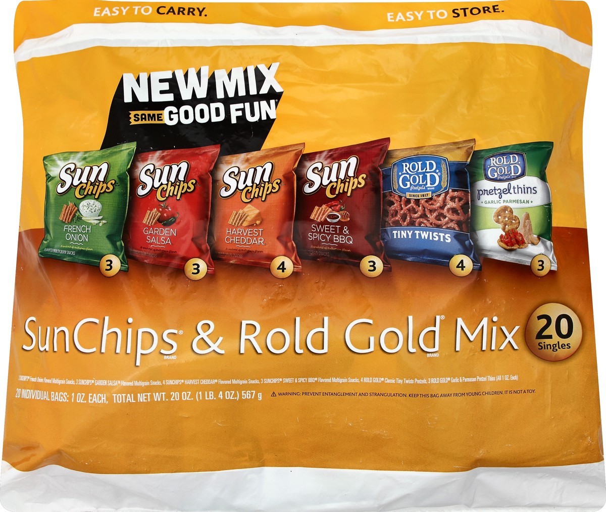 slide 5 of 5, Frito-Lay Frito Lay Sunchips & Rold Gold Mix, 20 ct