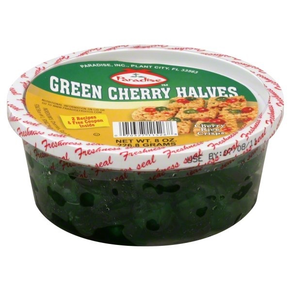 slide 1 of 1, Paradise Green Cherry Halves, 8 oz