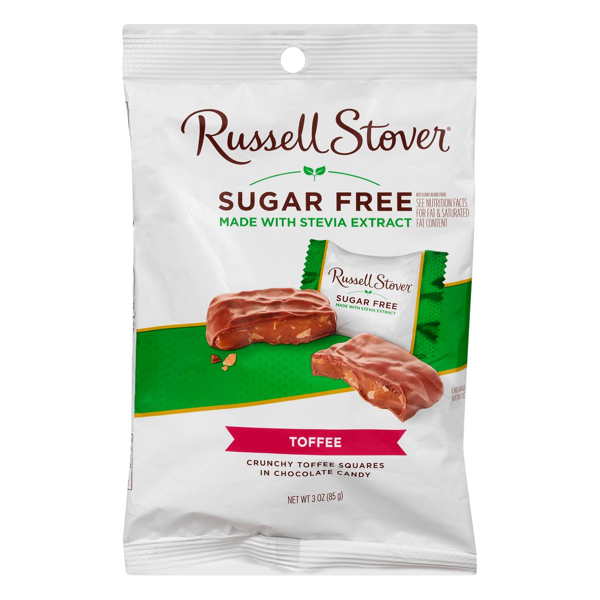slide 1 of 11, Russell Stover Sugar Free Toffee Squares, 3 oz