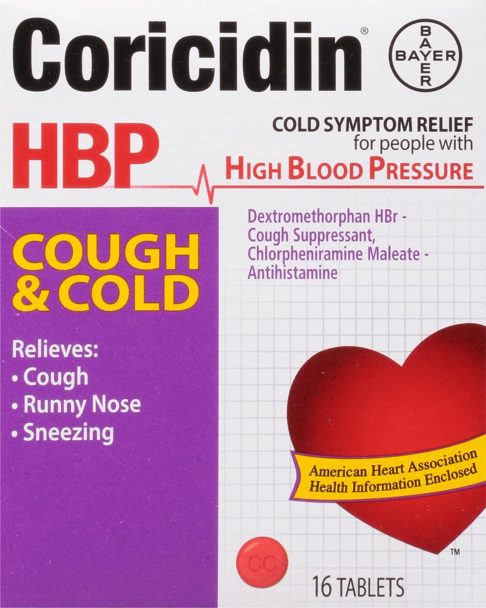 slide 6 of 9, Coricidin Cough Cold Tabs, 16 ct