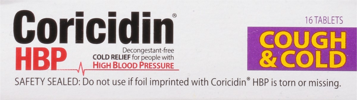 slide 9 of 9, Coricidin Cough Cold Tabs, 16 ct