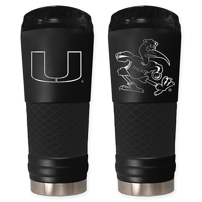 slide 1 of 1, NCAA University of Miami Powder Coated Stealth Draft Tumbler, 24 oz