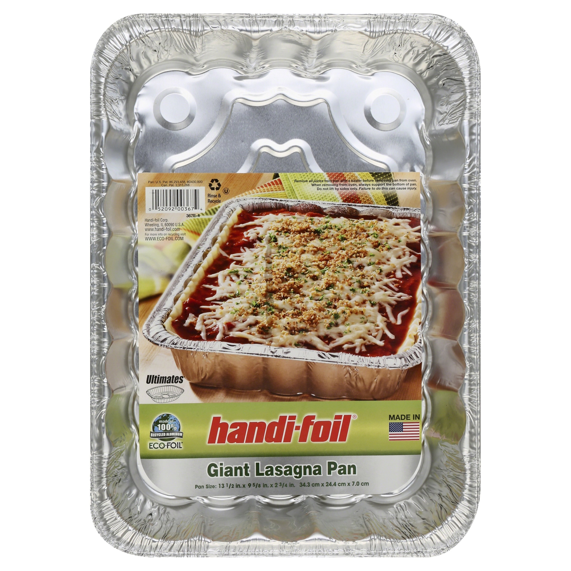 slide 1 of 3, Handi-foil Eco Foil Giant Lasagna Pan, 1 ct