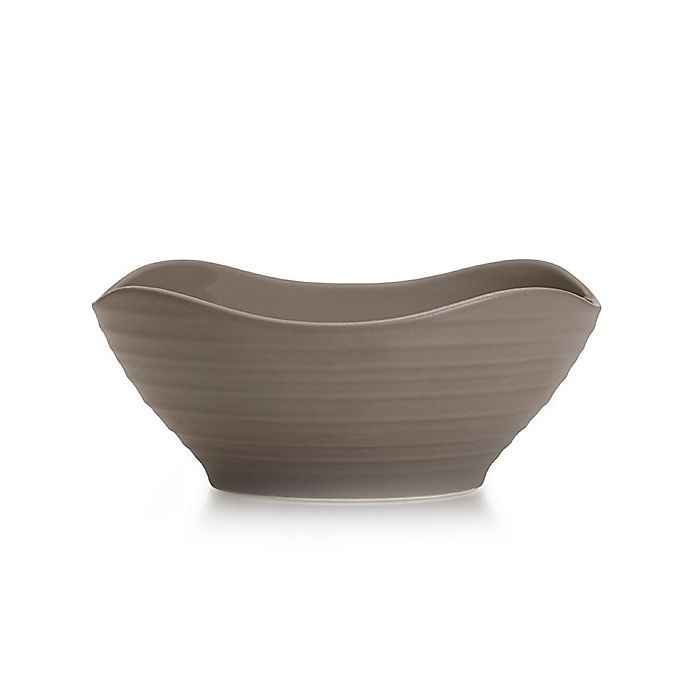 slide 1 of 1, Mikasa Swirl Square Cereal Bowl - Mocha, 1 ct