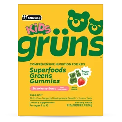 Grüns Kids Strawberry Burst Sugar Free Superfoods Greens Gummies, 10 ct / 15 g