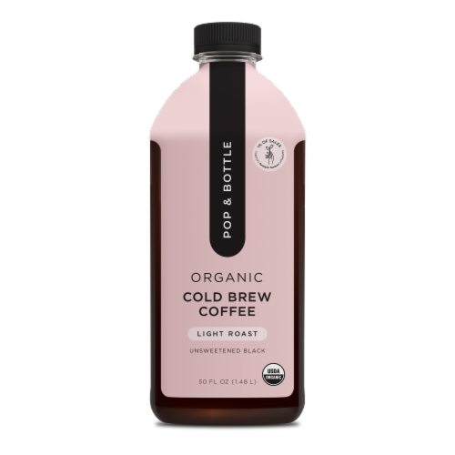slide 1 of 1, Pop & Bottle Organic Light Roast Cold Brew Coffee - 50 oz, 50 oz
