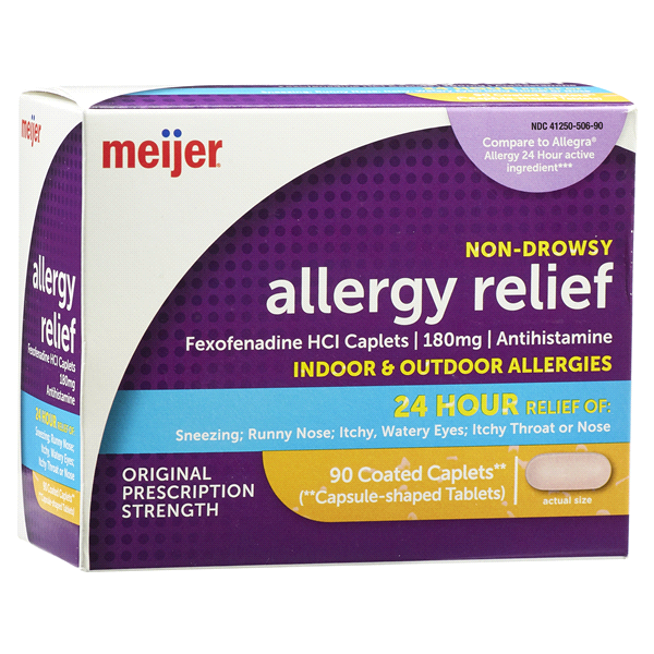 slide 4 of 29, Meijer Allergy Relief 24 Hour, 90 ct