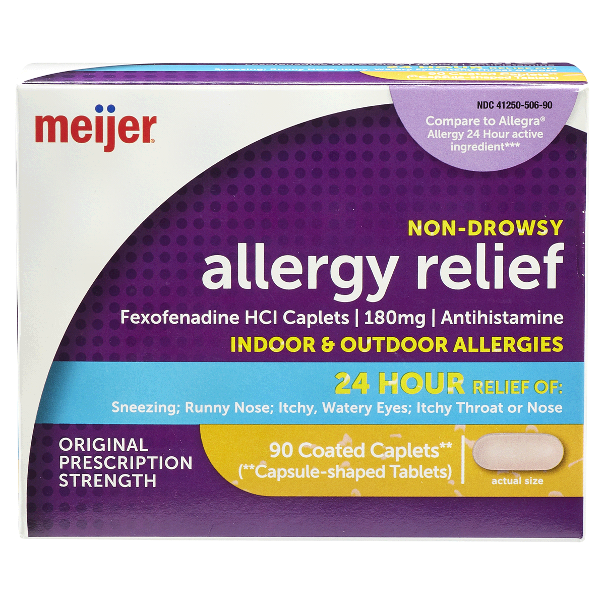 slide 1 of 29, Meijer Allergy Relief 24 Hour, 90 ct