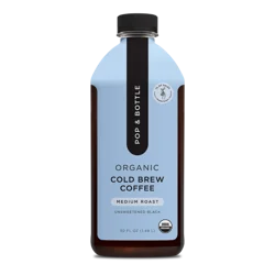 Pop & Bottle Organic Medium Roast Cold Brew Coffee, 50 oz