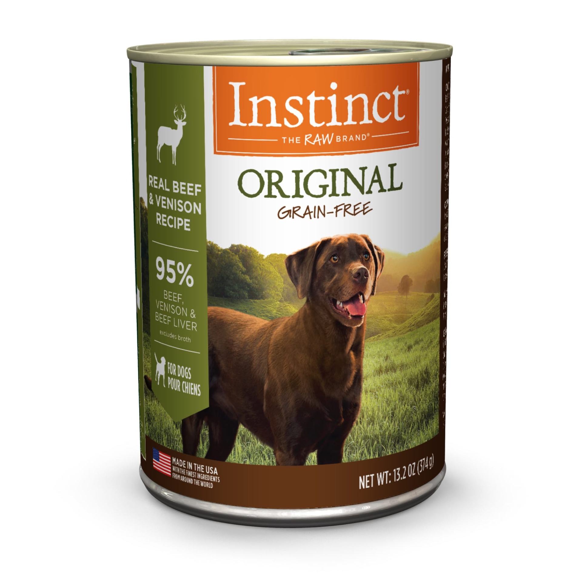 slide 1 of 1, Nature's Variety Instinct Grain-Free Venison Formula Canned Dog Food, 13.2 oz