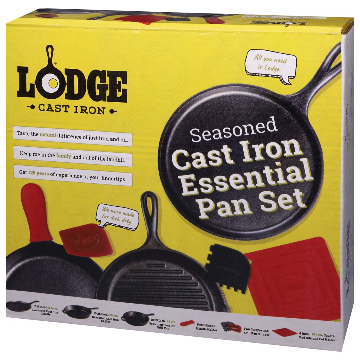 slide 4 of 11, Lodge Seasoned Cast Iron Essential Pan 1 Set, 1 ct