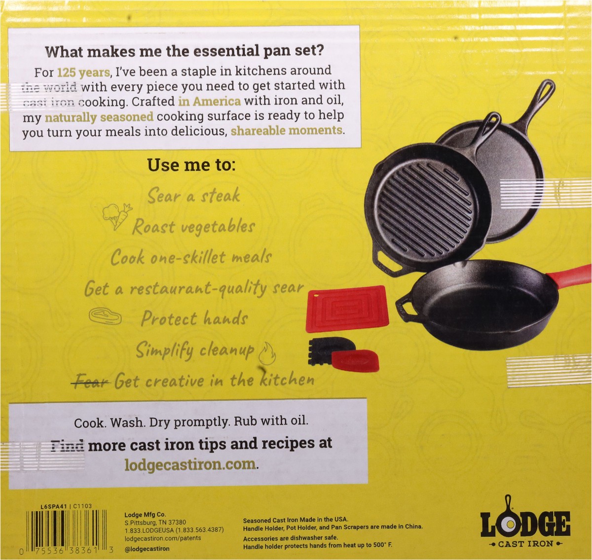slide 7 of 11, Lodge Seasoned Cast Iron Essential Pan 1 Set, 1 ct