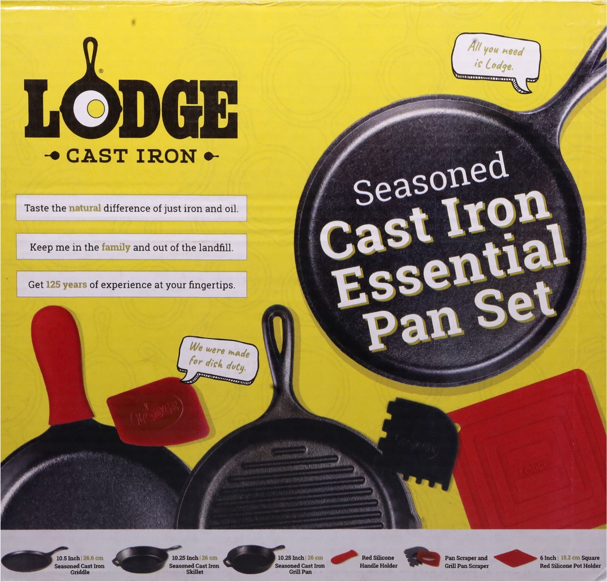 slide 10 of 11, Lodge Seasoned Cast Iron Essential Pan 1 Set, 1 ct