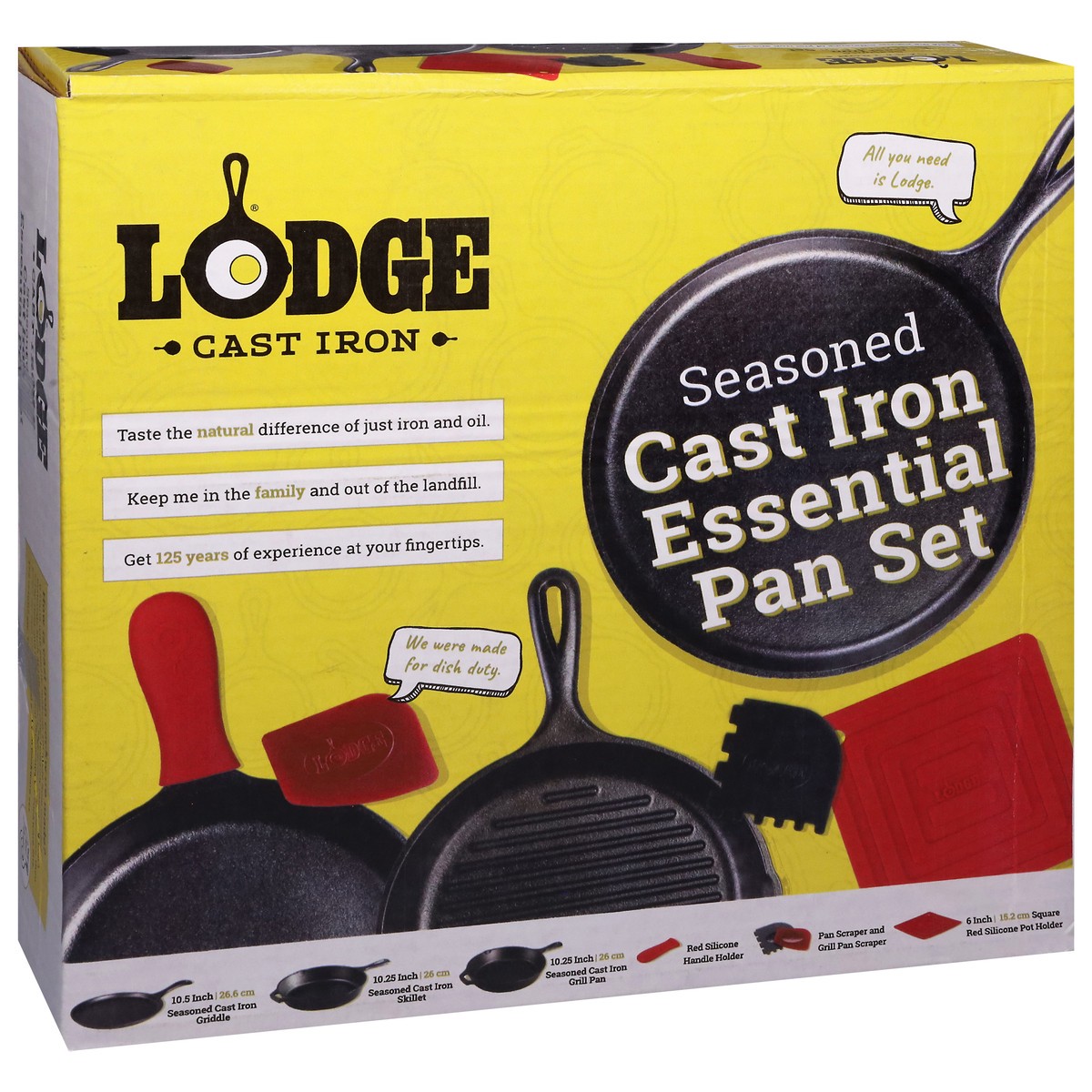slide 3 of 11, Lodge Seasoned Cast Iron Essential Pan 1 Set, 1 ct