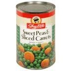 slide 1 of 1, ShopRite Peas/Sliced Carrot, 15 oz