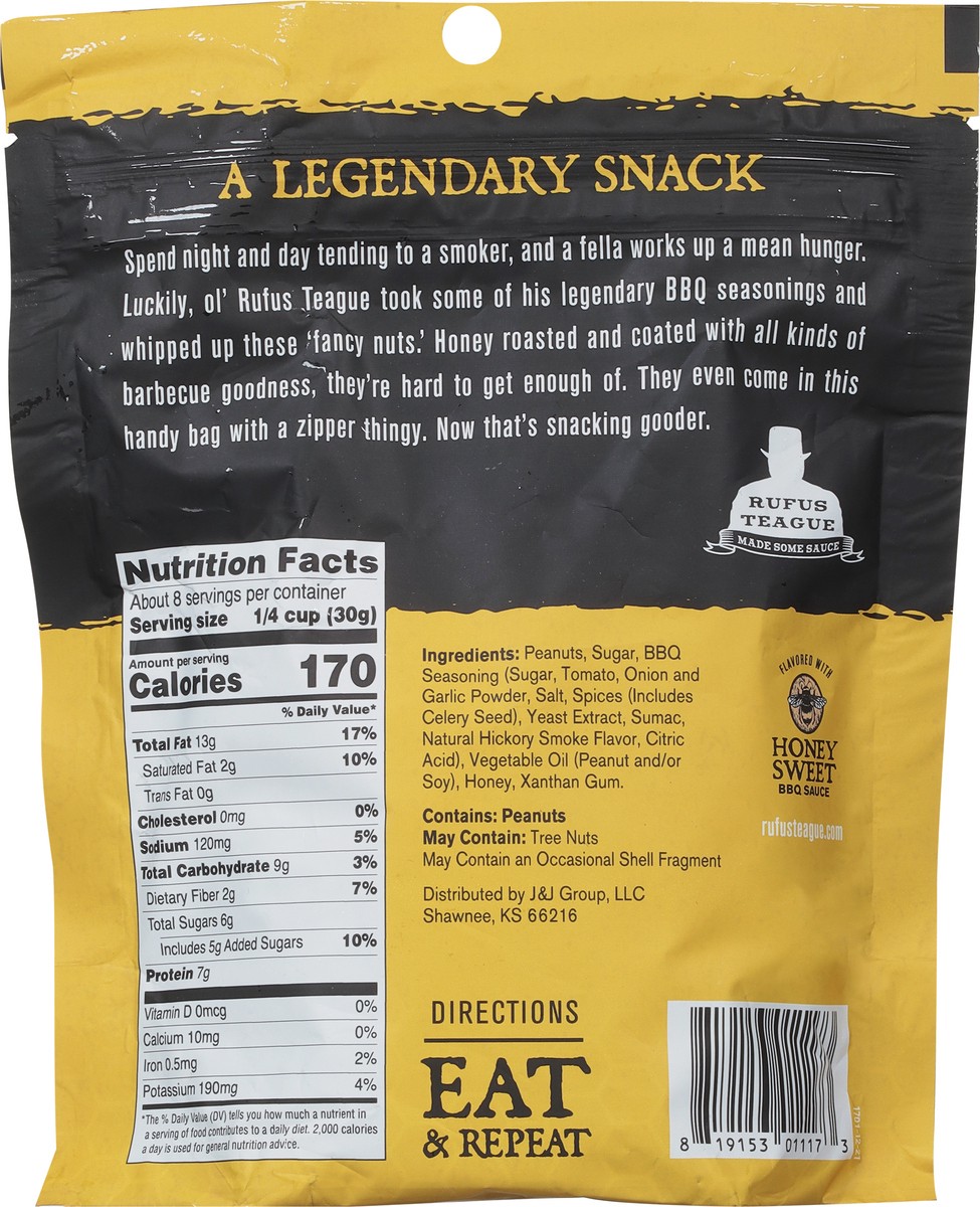 slide 5 of 9, Rufus Teague Bbq Hny Roasted Peanuts, 9 oz