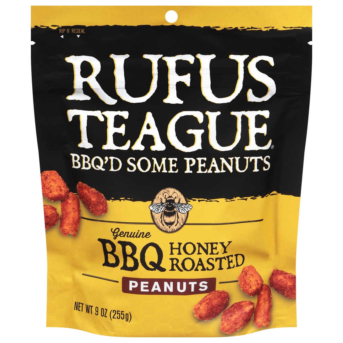slide 1 of 9, Rufus Teague Honey Roasted BBQ Peanuts 9 oz, 9 oz