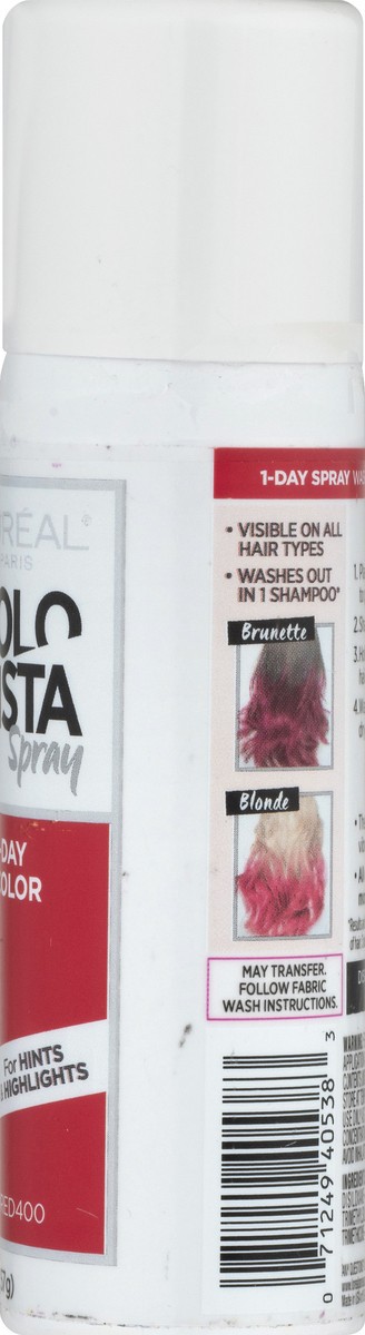 slide 8 of 9, L'Oréal L'Oreal Paris Colorista 1-Day Hair Color Spray - Red - 2oz, 2 oz