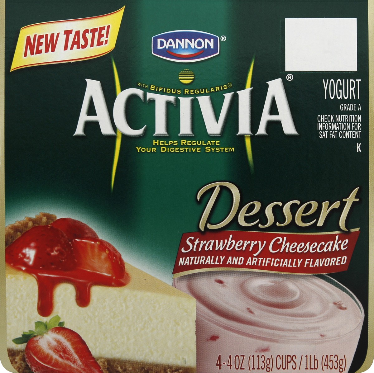 slide 2 of 6, Activia Yogurt, Dessert, Strawberry Cheesecake, 1 ct