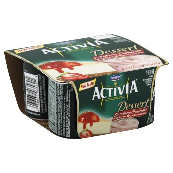 slide 1 of 1, Activia Yogurt, Dessert, Strawberry Cheesecake, 1 ct
