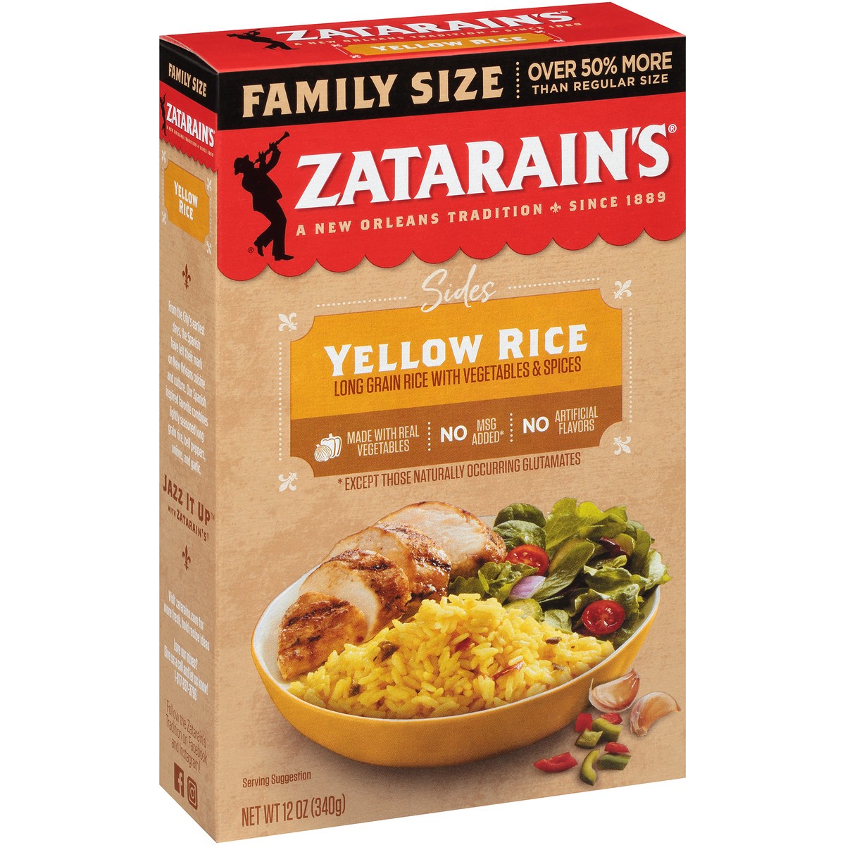 slide 2 of 9, Zatarain's Family Size Yellow Rice, 12 oz