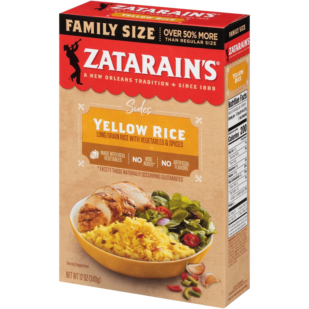 slide 3 of 9, Zatarain's Family Size Yellow Rice, 12 oz