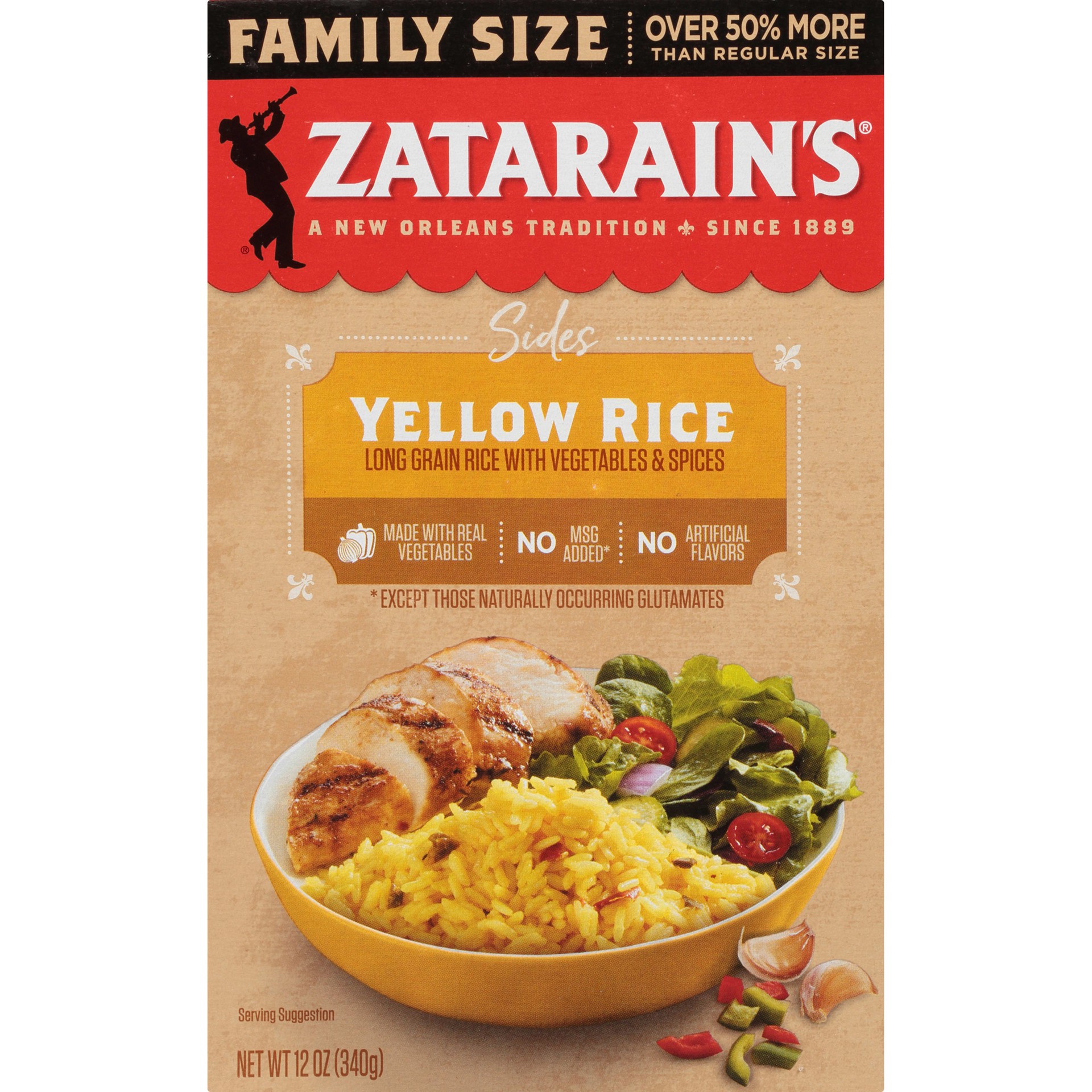 slide 1 of 9, Zatarain's Family Size Yellow Rice, 12 oz