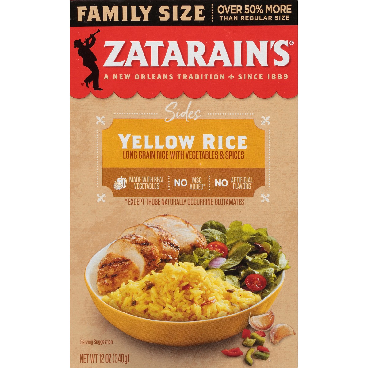 slide 6 of 9, Zatarain's Family Size Yellow Rice, 12 oz