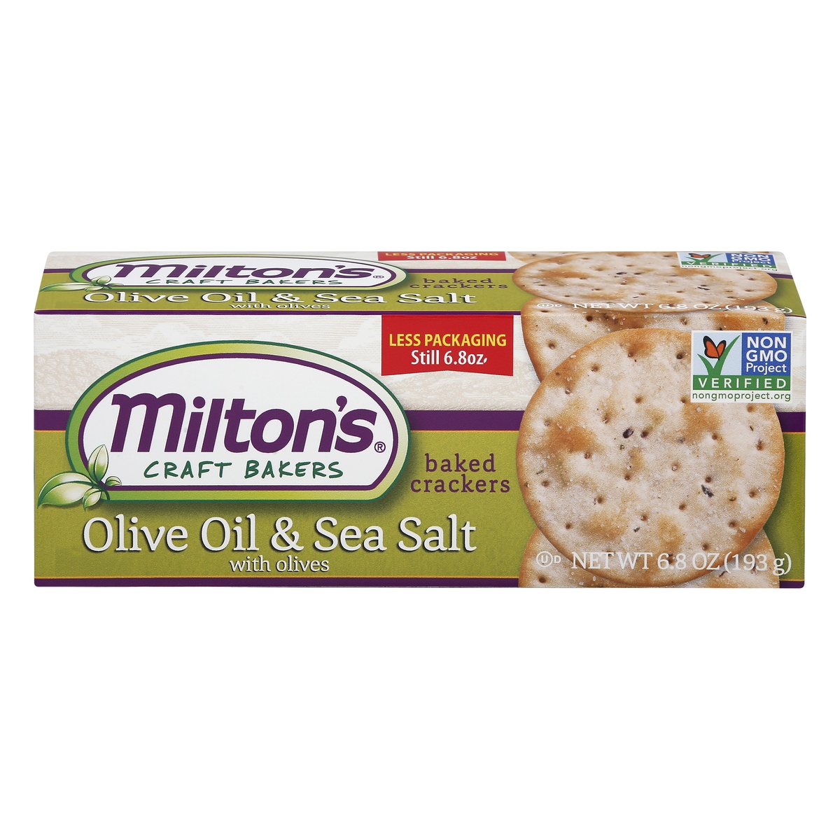 slide 1 of 11, Milton's Crackers Olive Oil & Sea Salt, 1 ct